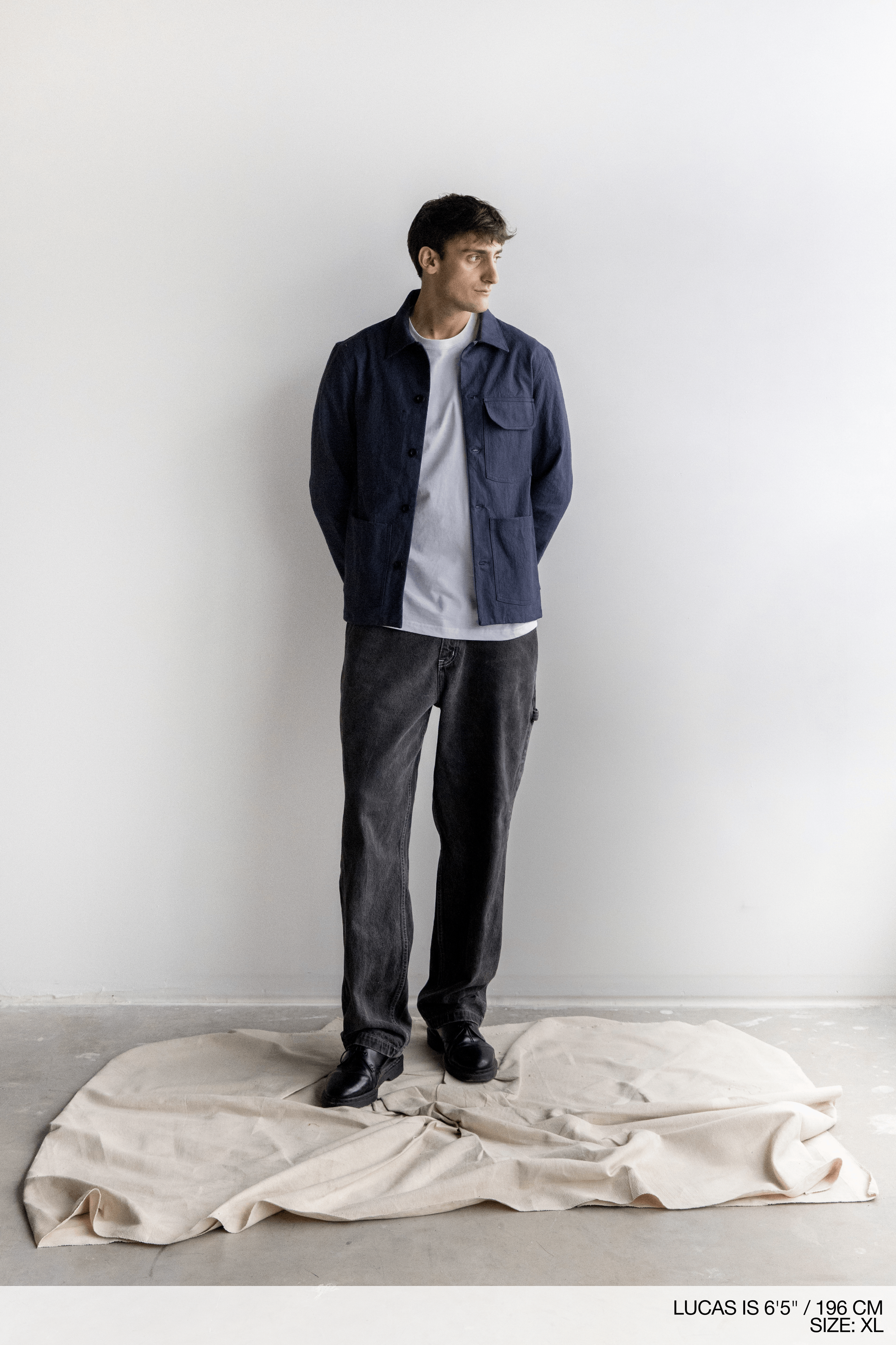 CULLNI Pleated Denim Jacket ブラック　ブルゾン CULLNI（クルニ）の「24-AW-005 / Pleated Denim Jacket（デニム